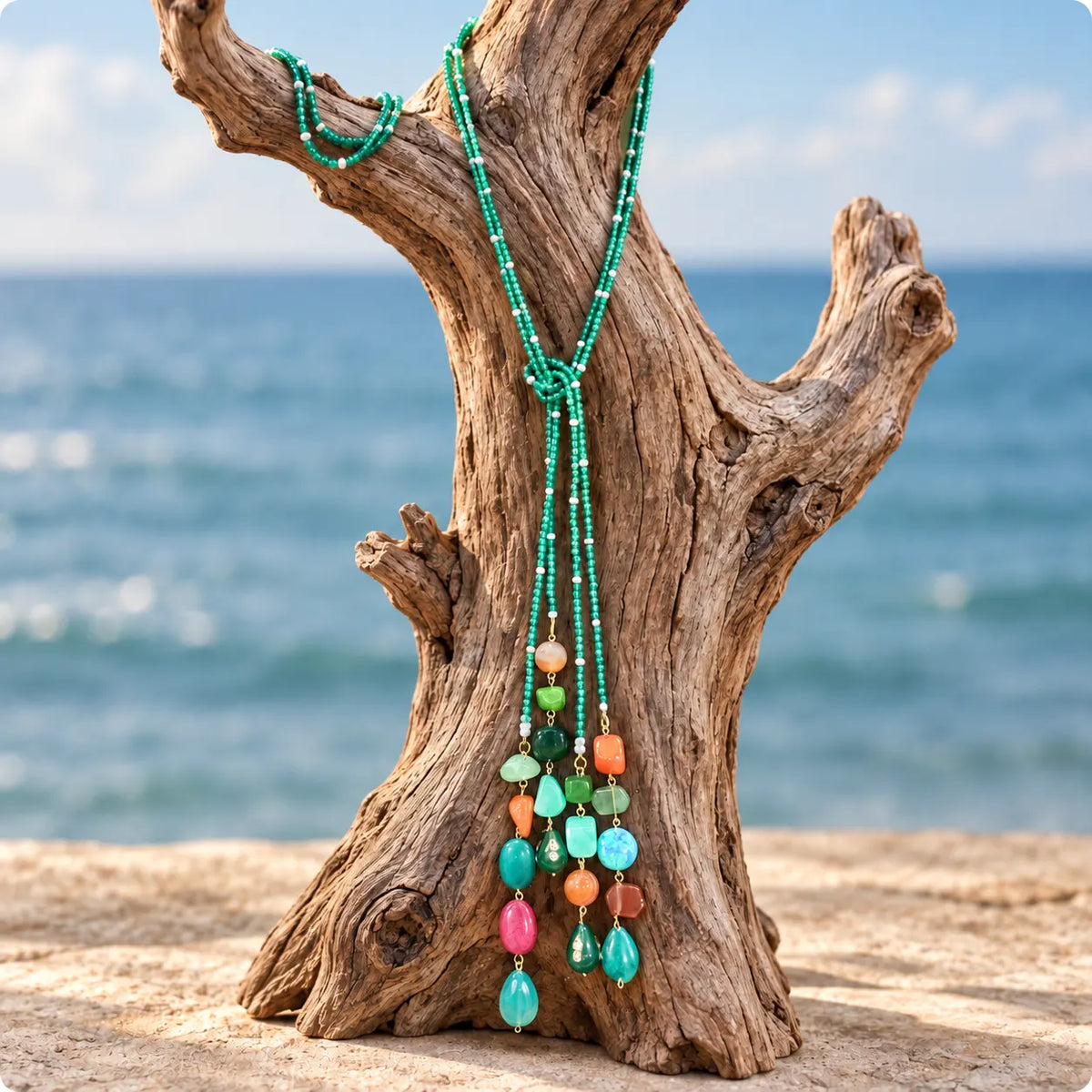 Lataa Beaded Lariat Necklace