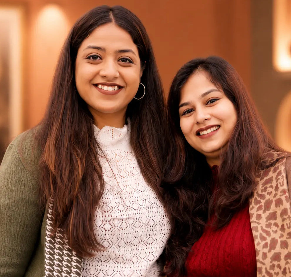 Ankita and Sakshi, founders of Ankkshi jewellery