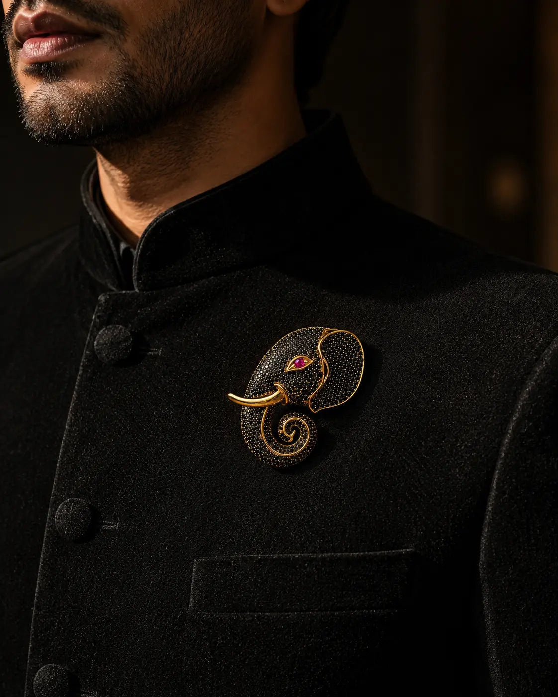 गज / Gaj – Imperial Spiral Brooch