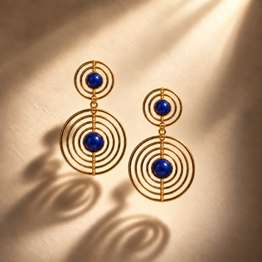 Ghoomar Spiral Drop Earrings