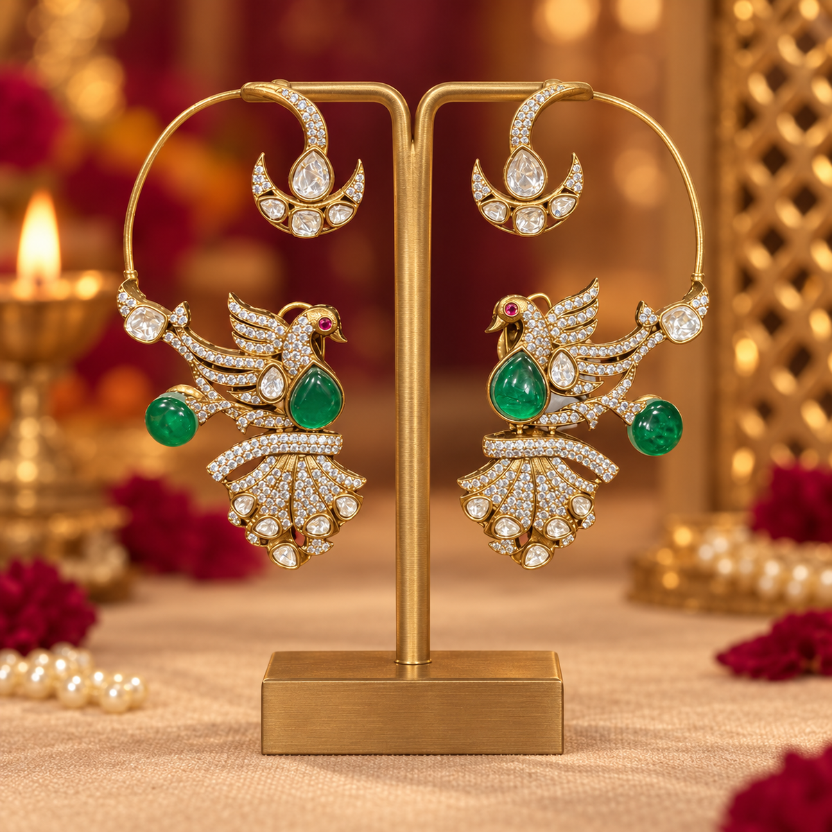 Kashmiri Mor Pankh Ear Cuff