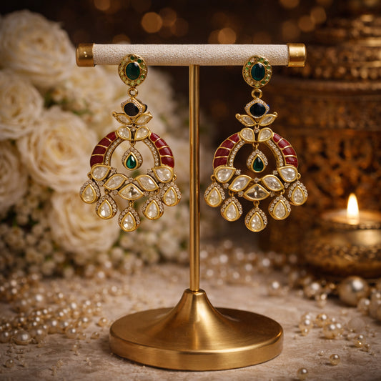 Arohi - Rajwadi Kundan Chandelier Earrings