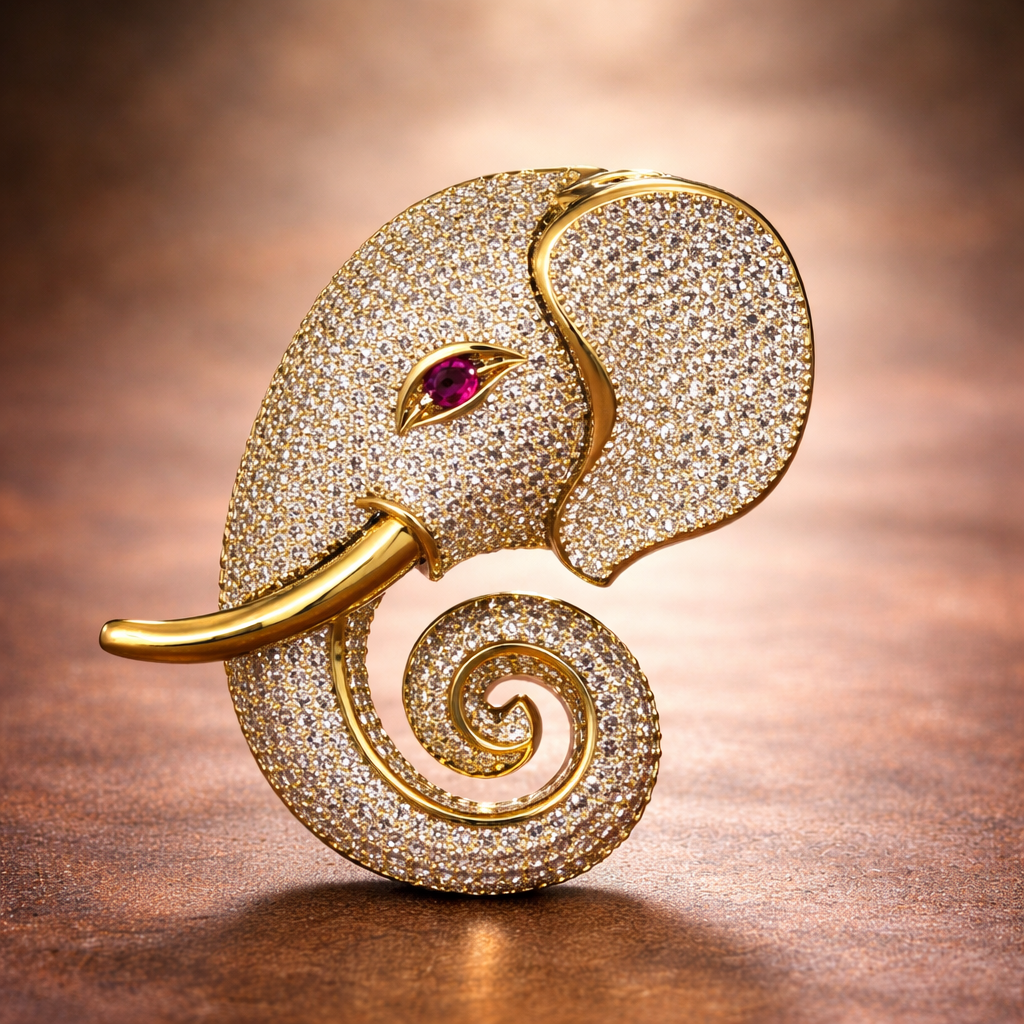गज / Gaj – Imperial Spiral Brooch