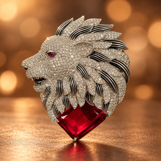सिंह / Sinh – Throne Brooch Silver